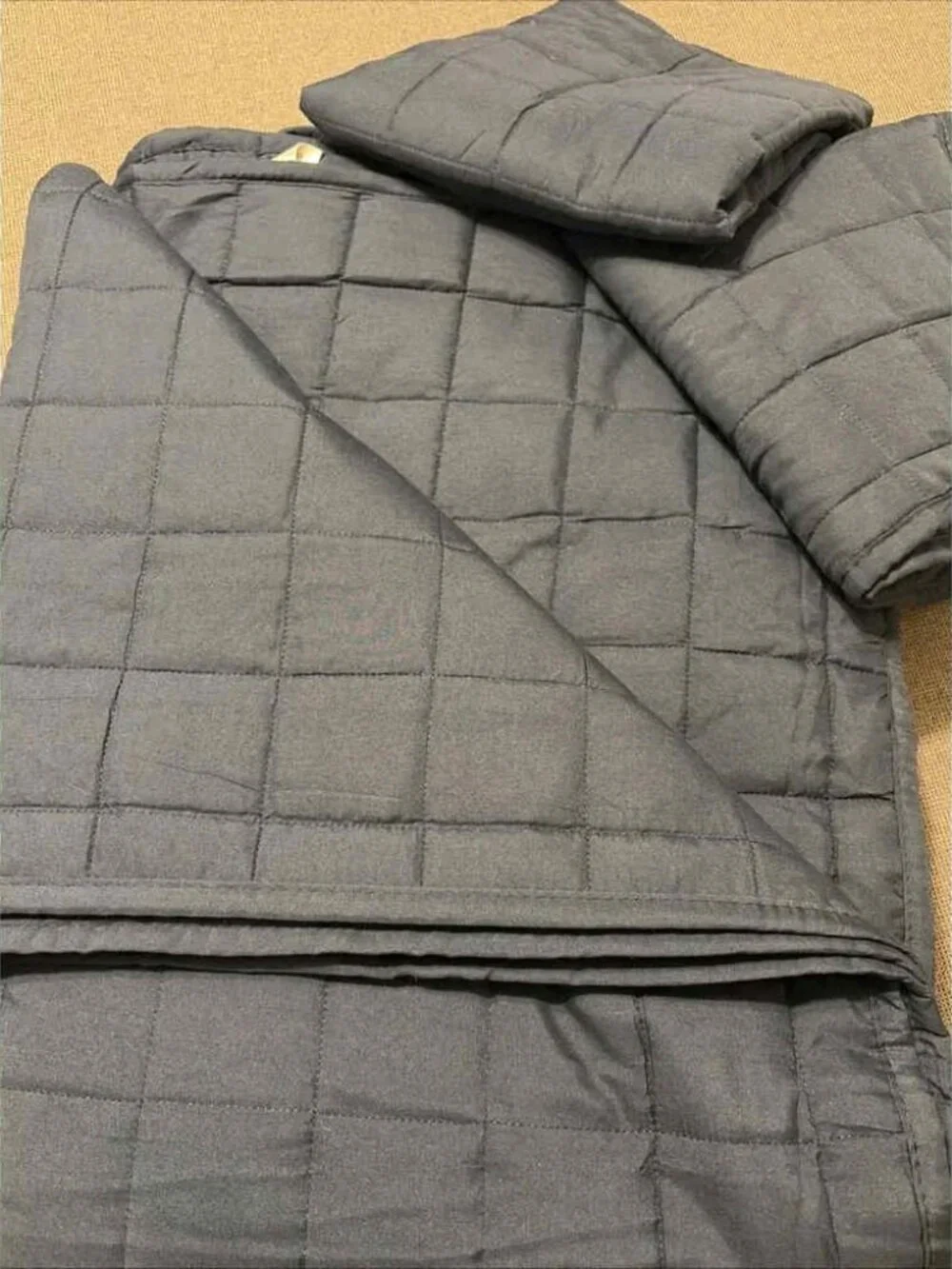 The Ienjoy Home Navy King Quilted Modern Minimal Bedding Cozy 3-Piece Comforter